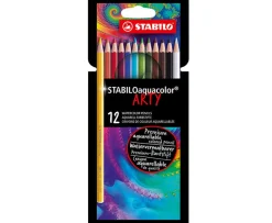 Akvarellipuuväri Stabilo Aquacolor Arty 12kpl