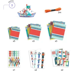 Askartelusetti origami kelluvat veneet Djeco