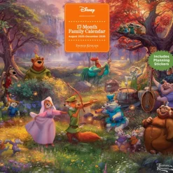 Disney Dreams by Thomas Kinkade Studios 17-Month 2025-2026 Family Wall Calendar
