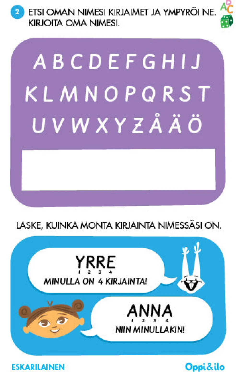 Eskarilainen - puuhakortit 5 - 6 v.