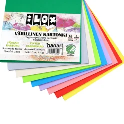 Kartonkilajitelma A6/80 arkkia, 220g, 9 väriä, 0,25kg