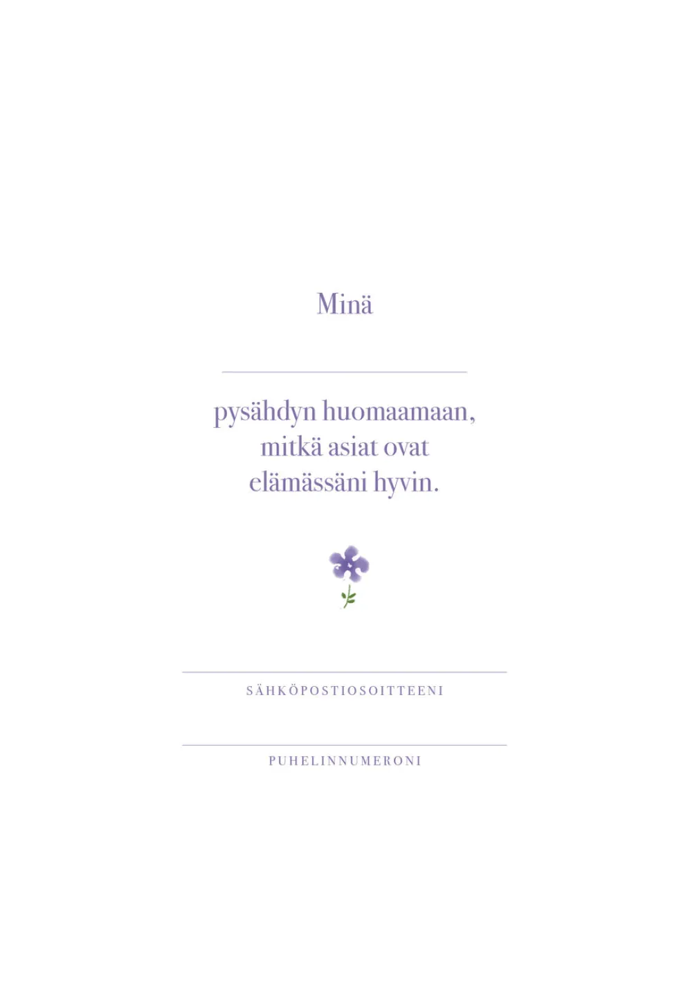 Kiitollisuuspäiväkirja