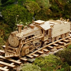 Koottava puinen pienoismalli Prime Steam Express