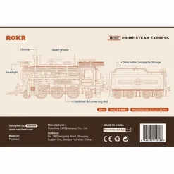 Koottava puinen pienoismalli Prime Steam Express