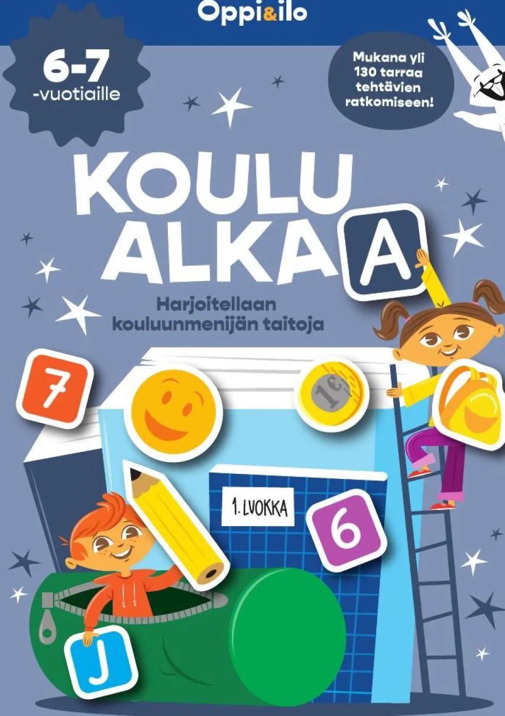Koulu alkaa puuha- ja tarrakirja 6-7 v