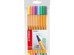 Kuitukärkikynä Stabilo Point 88/8 pastelliväriä