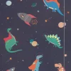 Kulmakuminauhakansio A3 Space Dino kuminauhalla