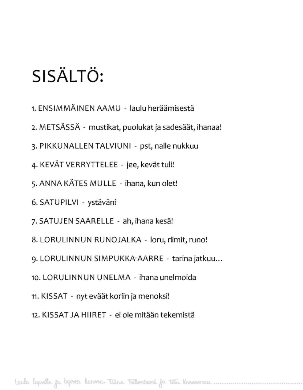 Laula lapselle ja lapsen kanssa