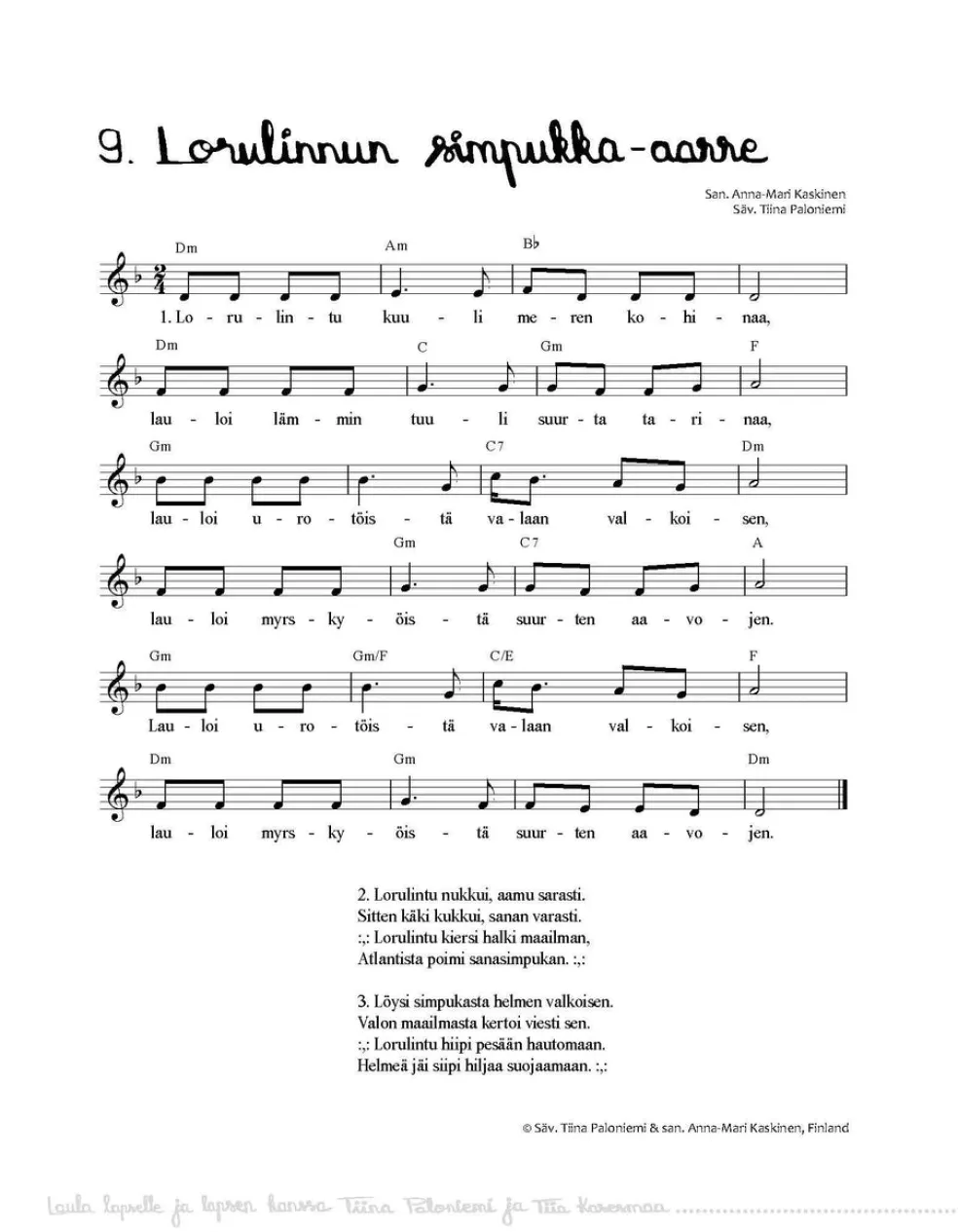 Laula lapselle ja lapsen kanssa