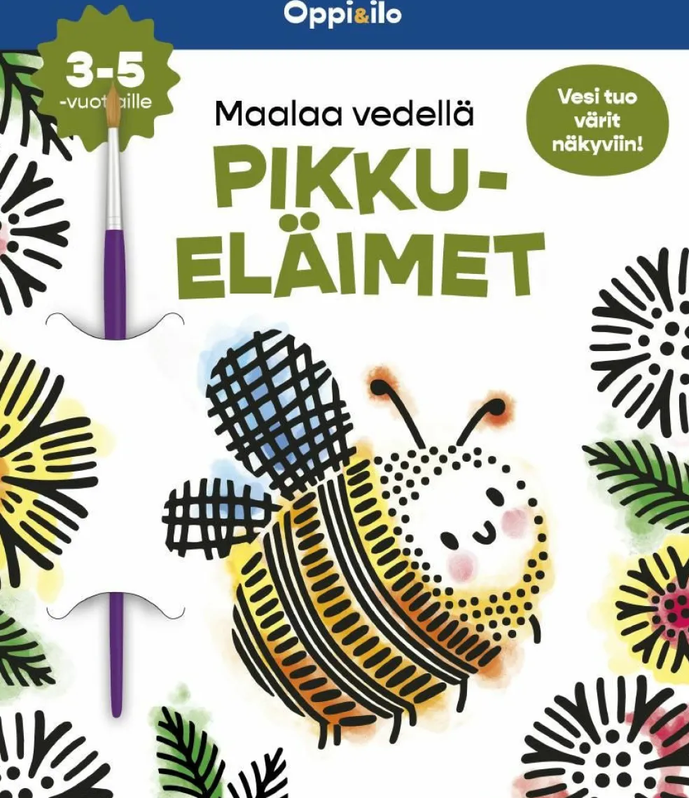 Maalaa vedellä PIKKUELÄIMET -puuhakirja 3-5 v