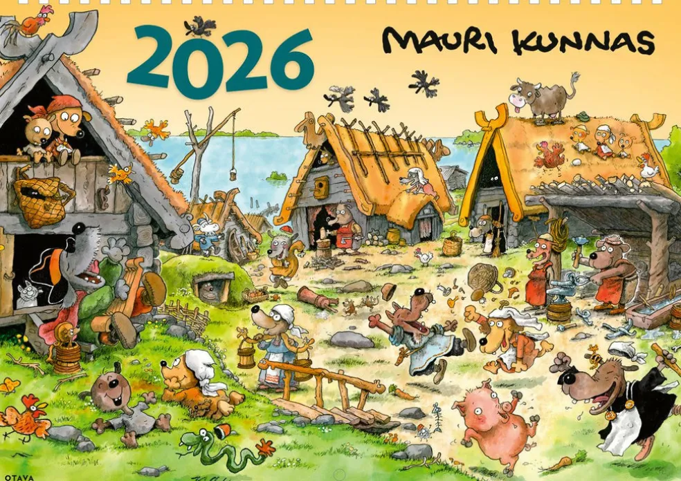 Mauri Kunnas seinäkalenteri 2026