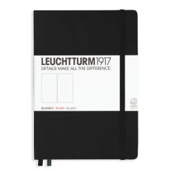 Muistikirja A5/251 sivua Leuchtturm1917 Plain Hard Black, tyhjät sivut