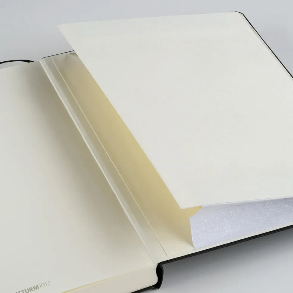 Muistikirja A5/251 sivua Leuchtturm1917 Plain Hard Black, tyhjät sivut