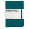 Muistikirja A5/251 sivua Leuchtturm1917 Dotted Hard Pacific green, pistesivut