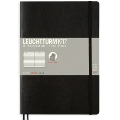 Muistikirja B5 Leuchtturm1917 Soft Black ruled, pehmäkantinen viivallinen