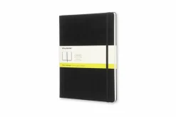 Muistikirja Moleskine XL Plain Hard Black 19x25cm, blanko musta