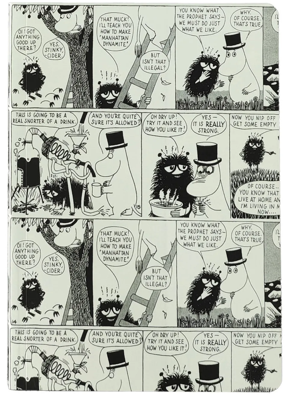 Muistikirja Moomin kartonki A5 Sarjakuva
