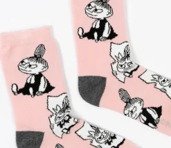 Naisten sukat Pikku Myy tummanharmaa-vaaleanpunainen NordicBuddies