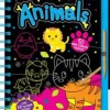 Neon Scratch Art Animals