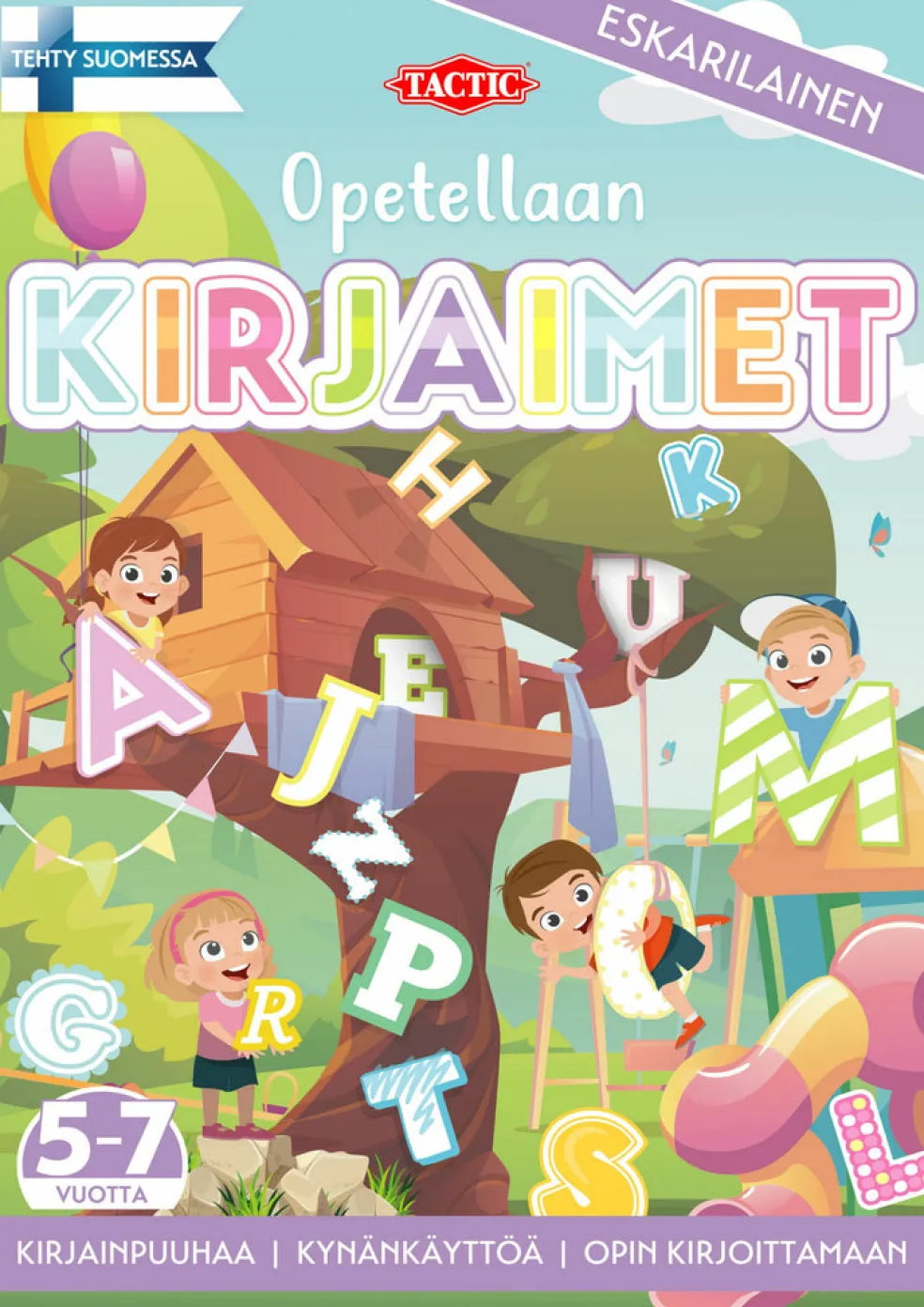 Opetellaan Kirjaimet puuhakirja