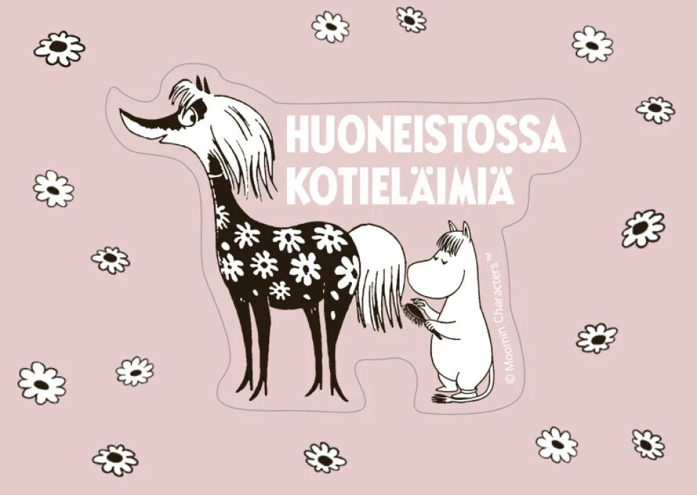 Ovitarra A6 Muumi Huoneistossa kotieläimiä roosa