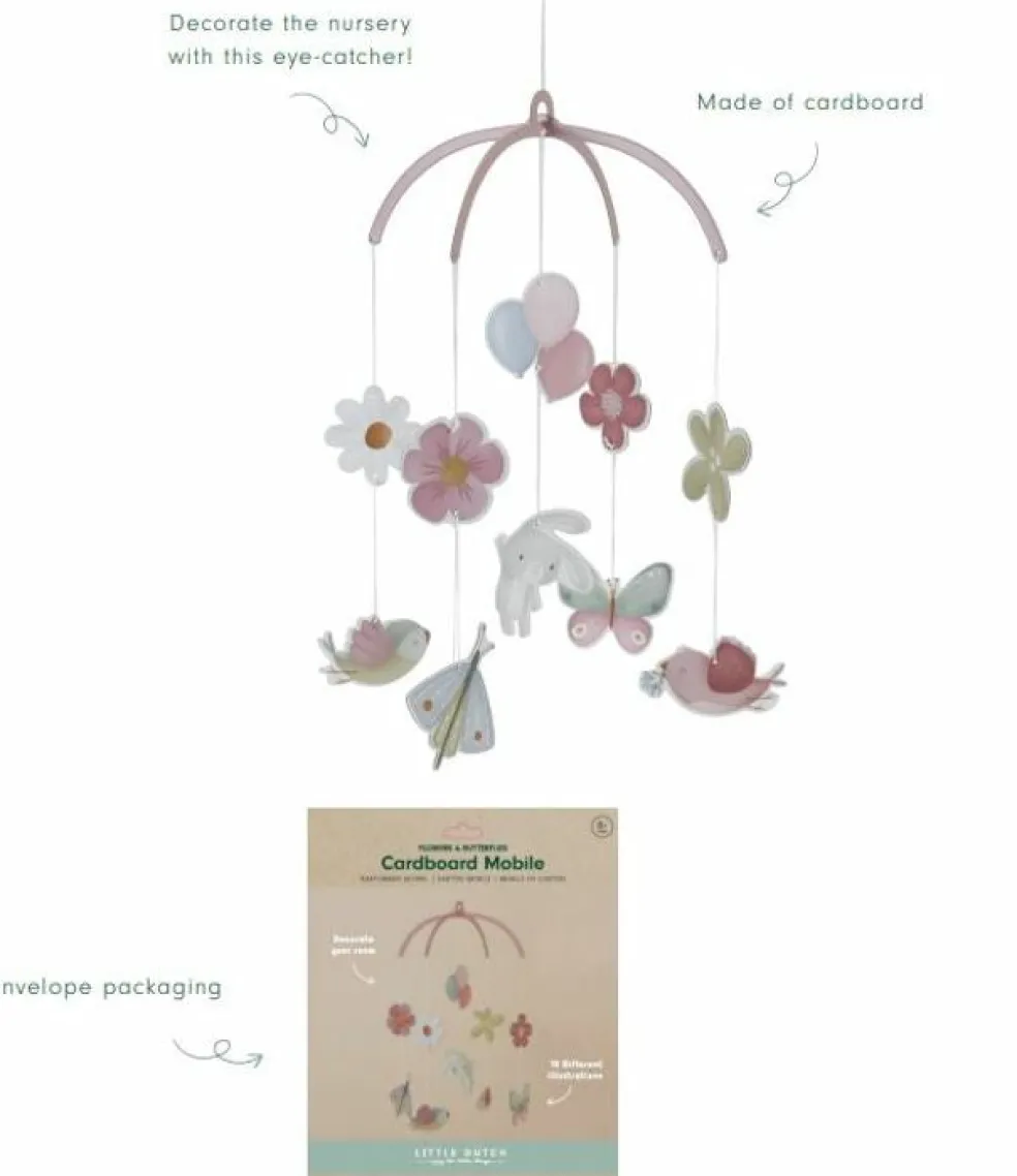 Pahvinen mobile Flowers & Butterfields Little Dutch