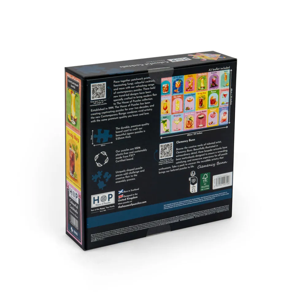 Palapeli 1000 palaa Colourful Cocktails 1000 Piece Puzzle