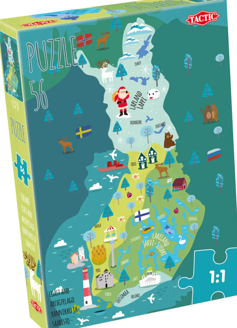 Palapeli 56 palaa Suomen kartta