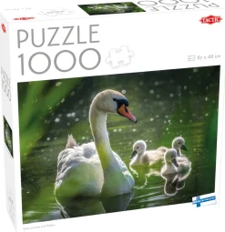 Palapeli 1000 palaa Swan on Lake with Babies