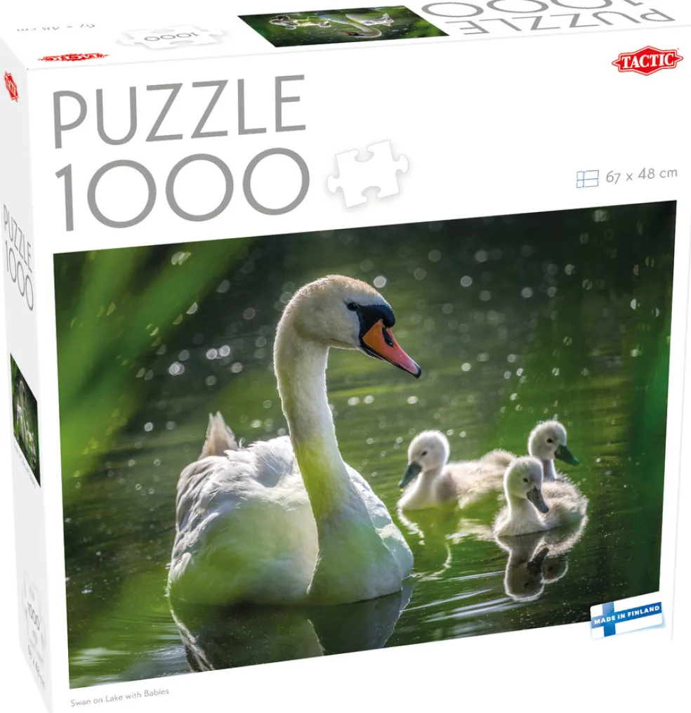 Palapeli 1000 palaa Swan on Lake with Babies