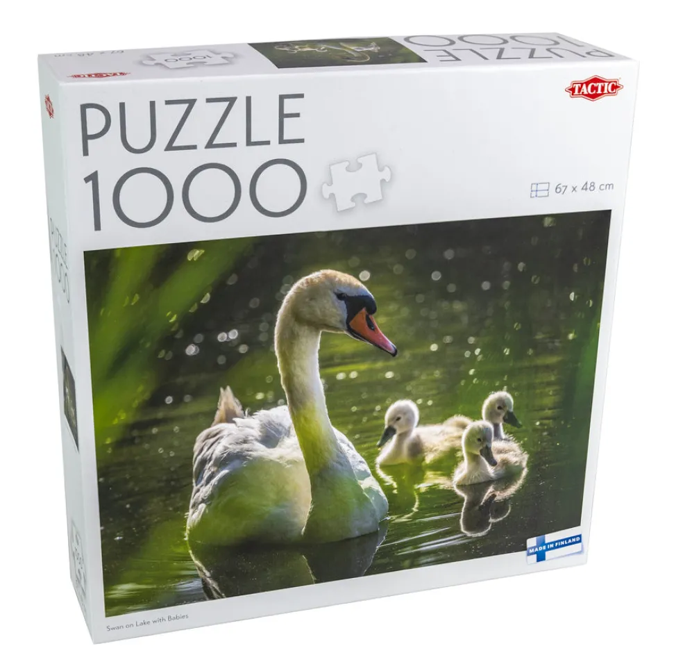 Palapeli 1000 palaa Swan on Lake with Babies