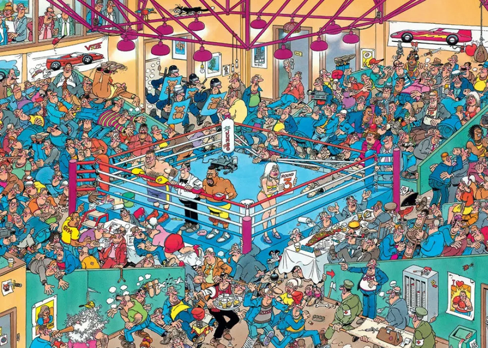 Palapeli 1000 palaa van Haasteren Boxing Match
