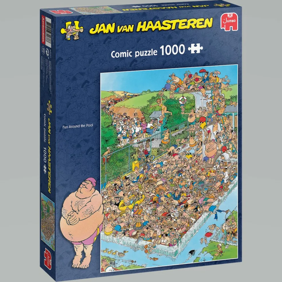 Palapeli 1000 palaa van Haasteren Fun Around the Pool