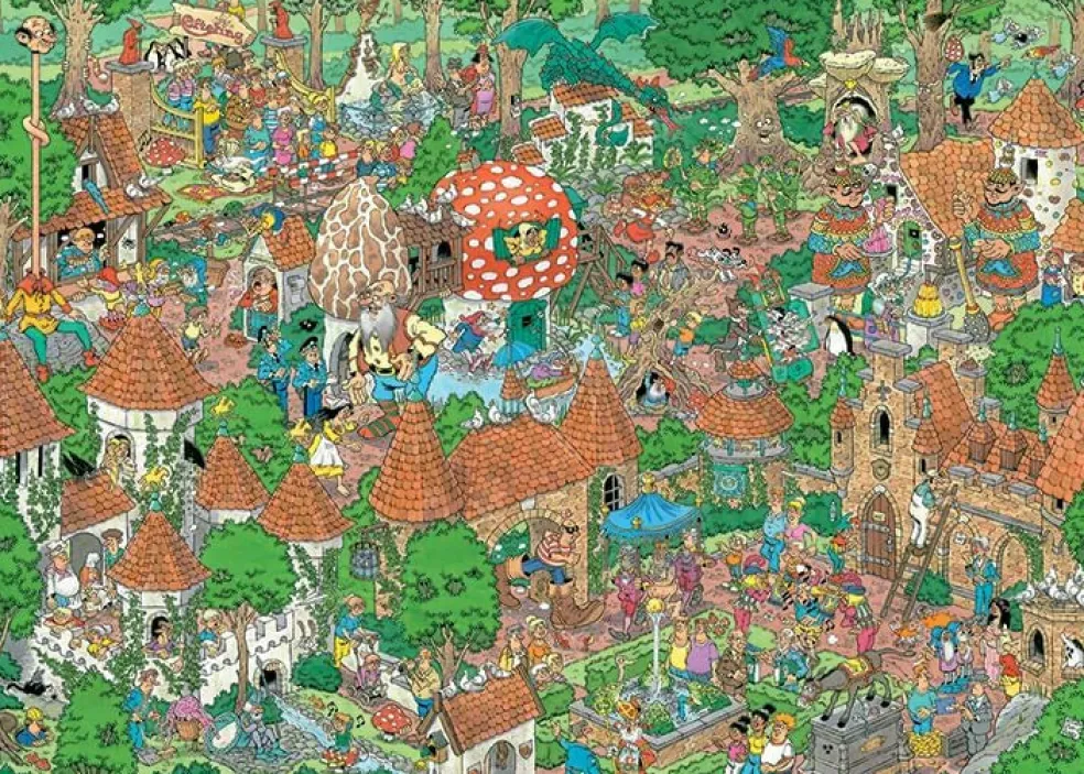 Palapeli 1000 palaa van Haasteren Efteling, Sprookjesbos -Satumetsä