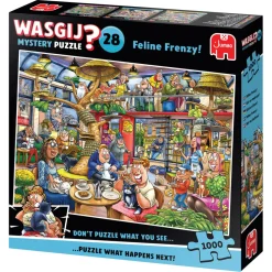 Palapeli 1000 palaa Wasgij Mystery 28 Feline Frenzy