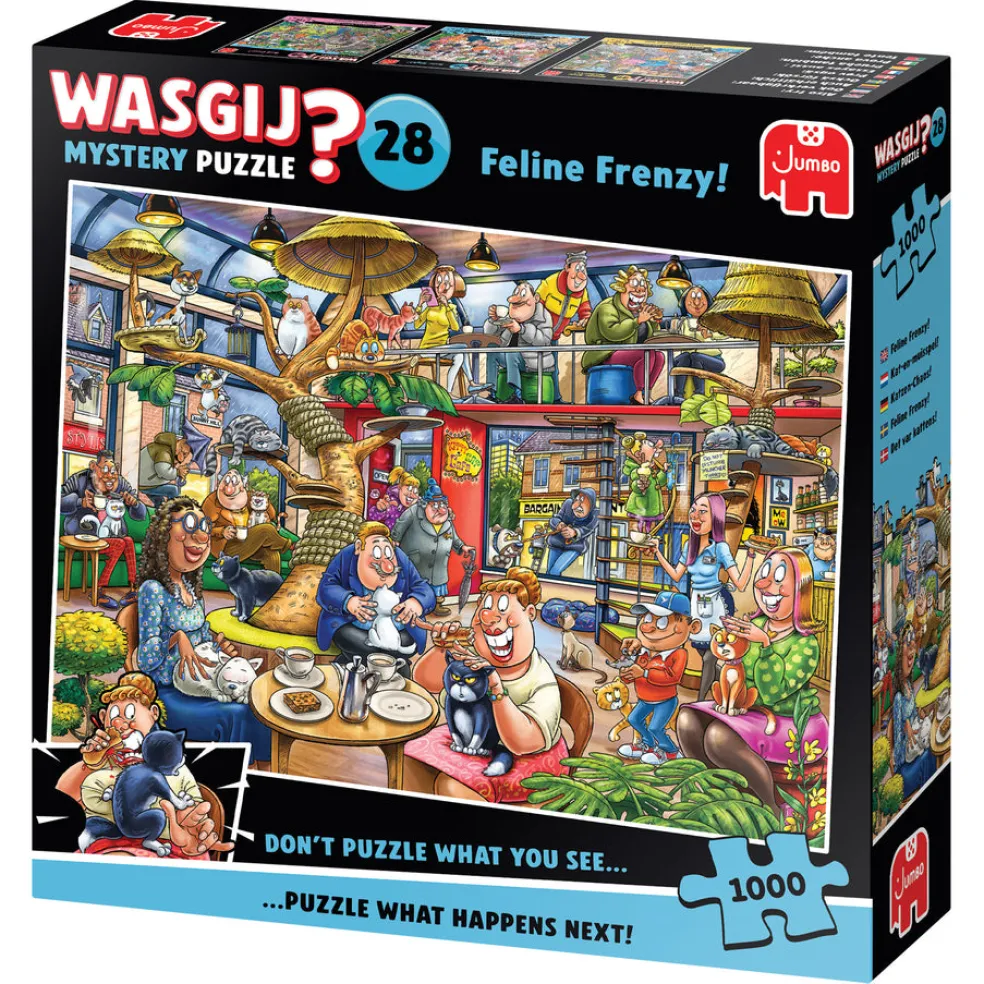 Palapeli 1000 palaa Wasgij Mystery 28 Feline Frenzy