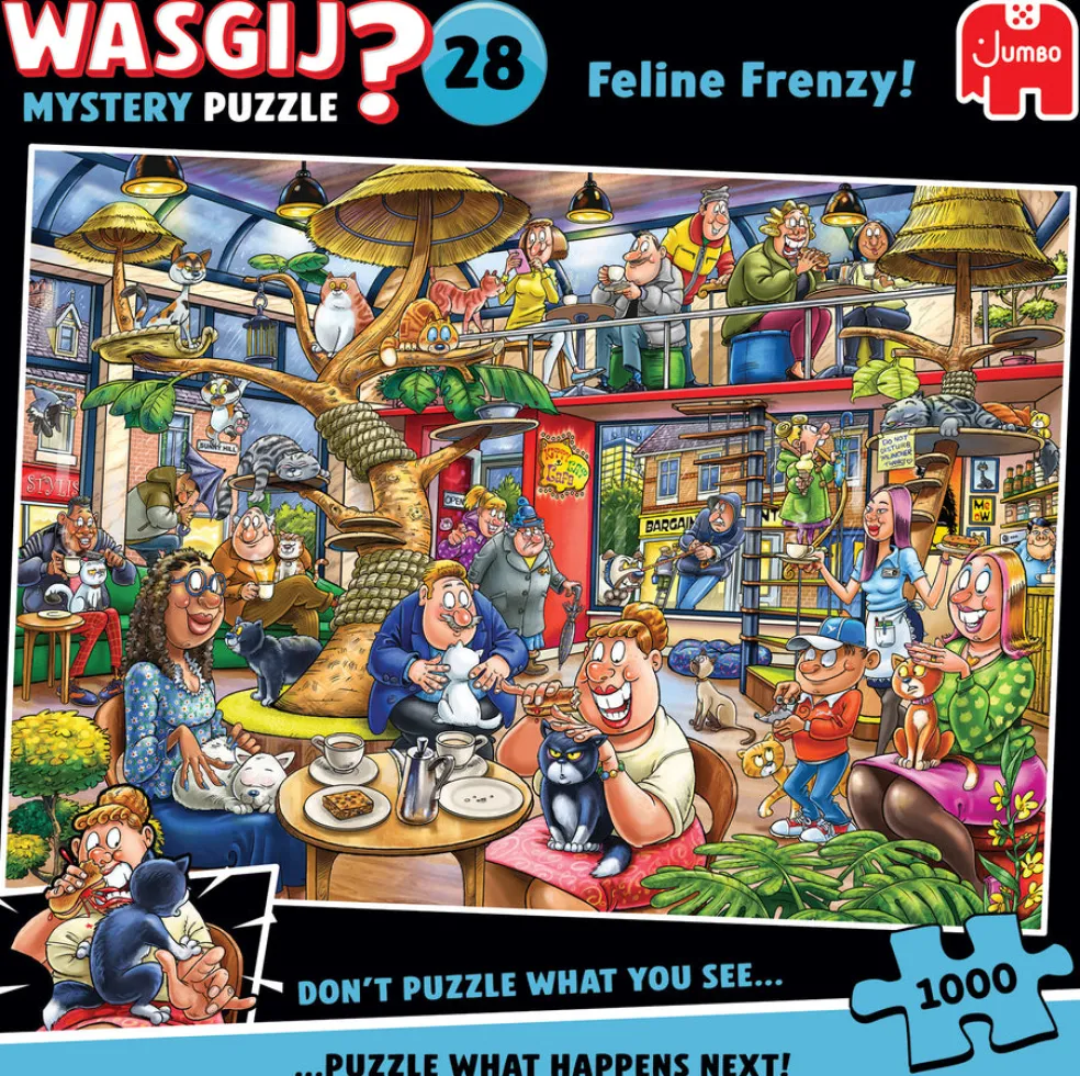 Palapeli 1000 palaa Wasgij Mystery 28 Feline Frenzy