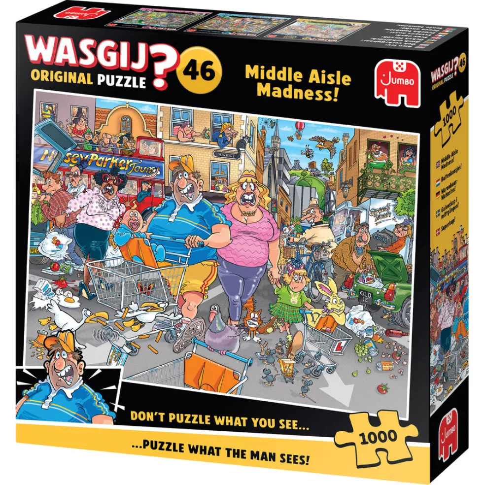 Palapeli 1000 palaa Wasgij Original 46 Middle Aisle Madness!