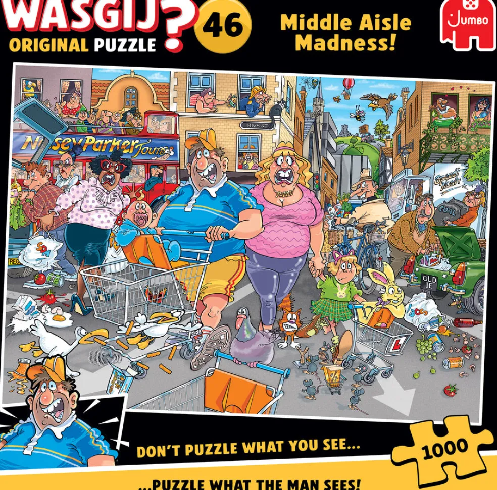 Palapeli 1000 palaa Wasgij Original 46 Middle Aisle Madness!