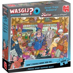 Palapeli 1000 palaa Wasgij Retro Mystery 9 Great Train Robbery