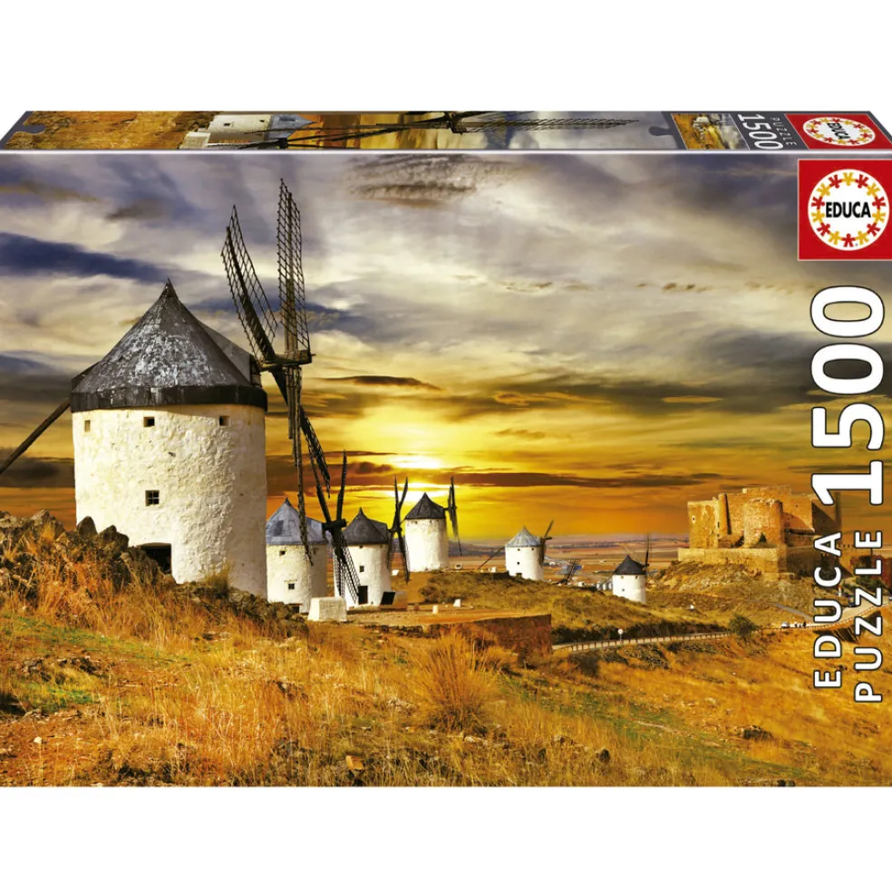 Palapeli 1500 palaa Wind Mills, Consuegra