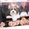 Palapeli 500 palaa Yorkshire Terrier with Roses