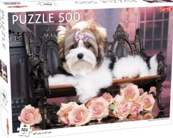 Palapeli 500 palaa Yorkshire Terrier with Roses