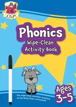 Phonics Wipe-Clean Activity Book for Ages 3-5 (with pen)