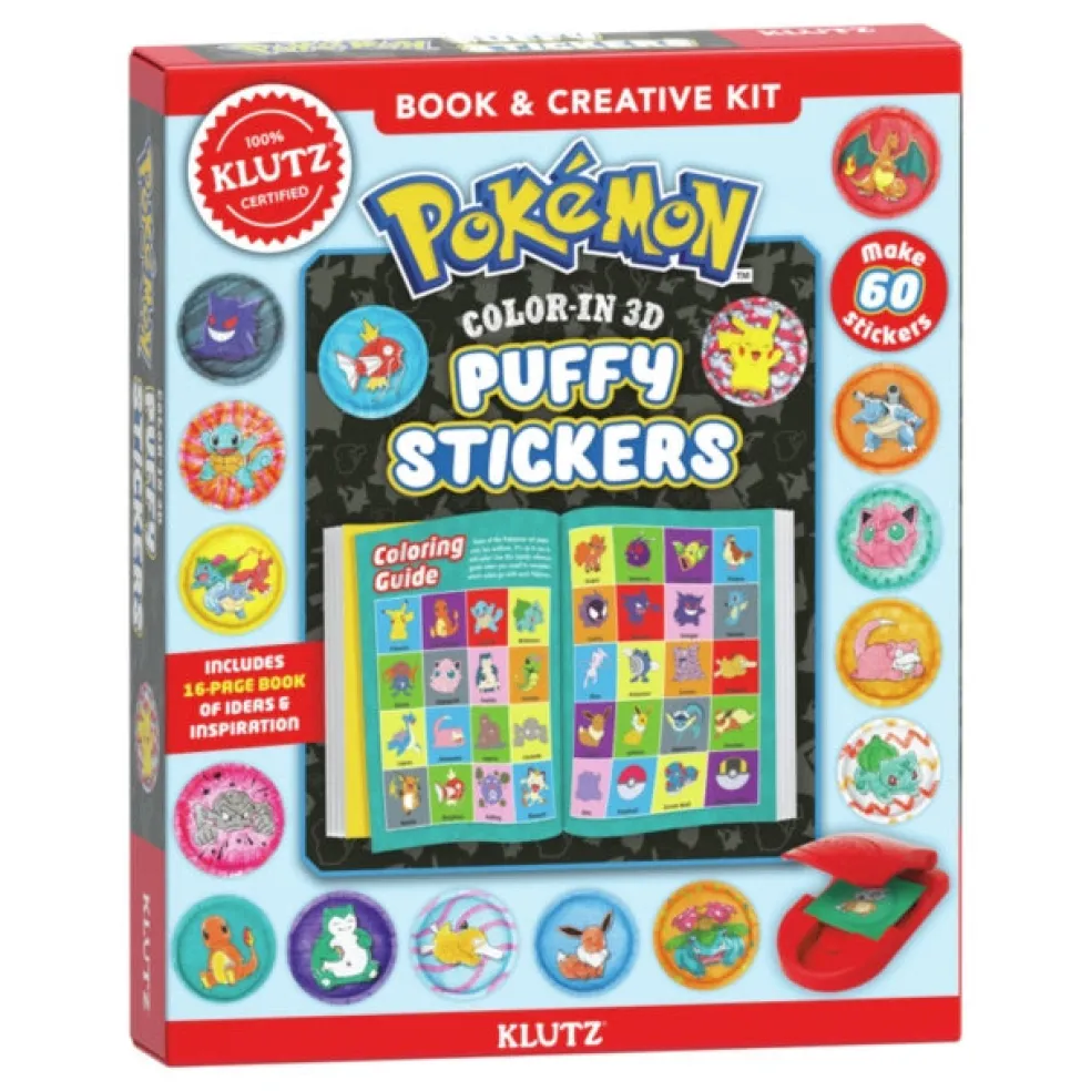 Pokemon Color-In 3D Puffy Stickers