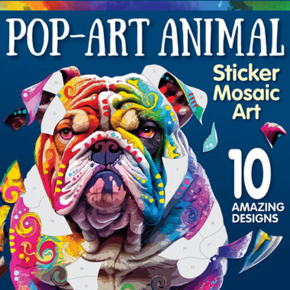 Pop-Art Animal Sticker Mosaic Art