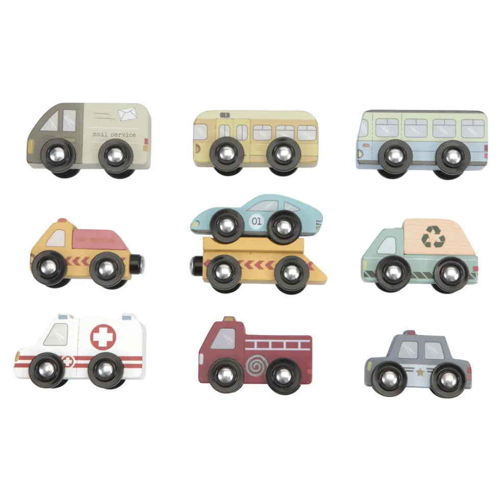 Puiset pikkuautot 9 kpl Little Dutch