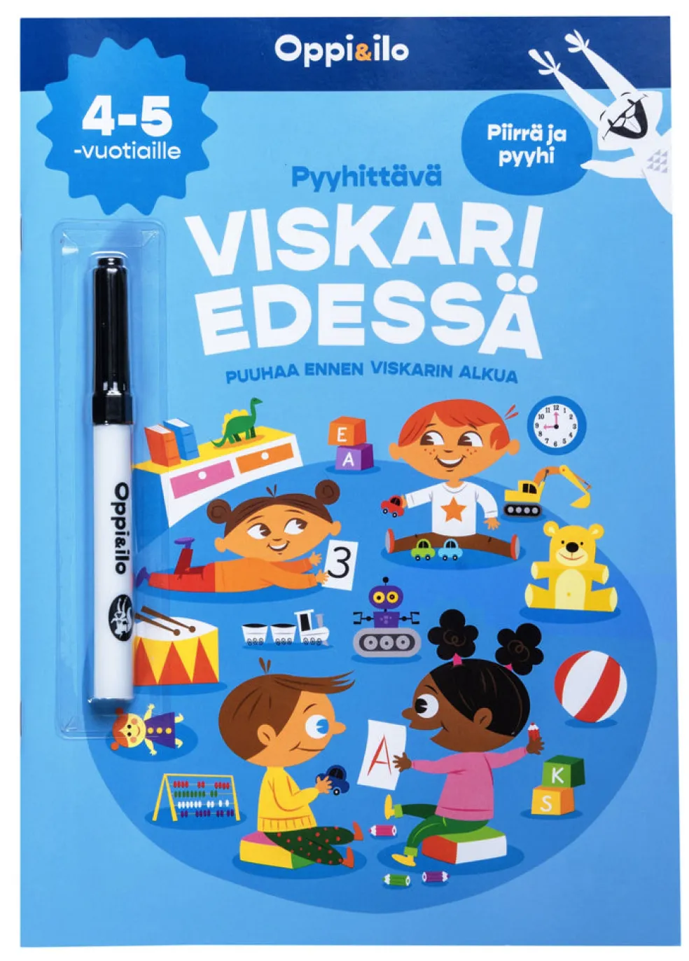Pyyhittävä Viskari edessä -puuhakirja 4-5 v