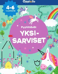 Pyyhittävät Yksisarviset -puuhakirja 4-6 v