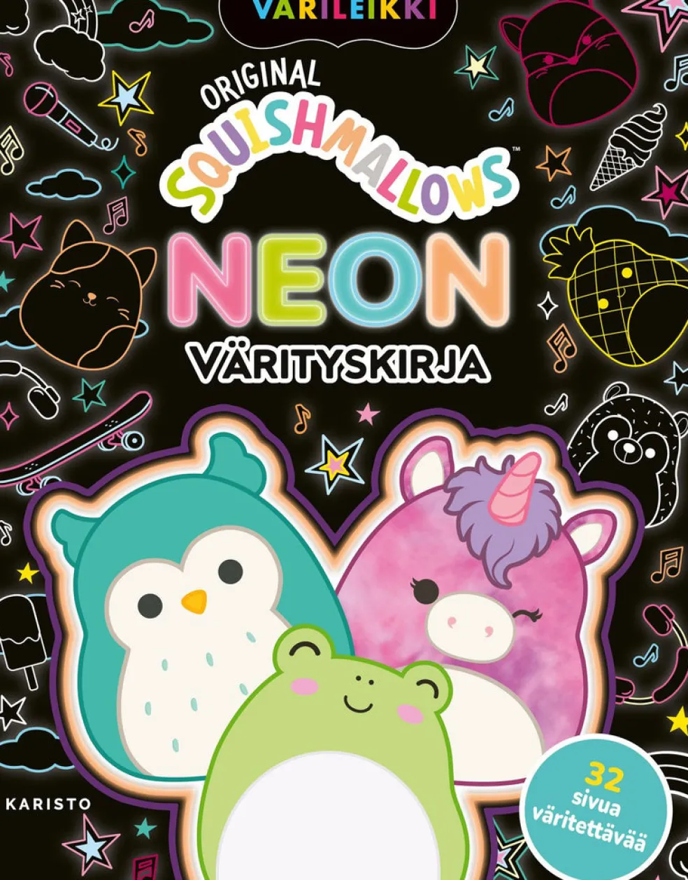 Squishmallows - Neon värityskirja